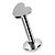 Piercing Tragus Labret Cartilagem Mini Coracao 4 Mm Aco cirurgico prata preto dourado rose gold - Imagem 1