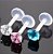Piercing Tragus Labret Pt De Luz Aço Bioplast Zirconia 3 Mm - Imagem 8