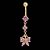 Piercing De Umbigo Pendurado Dourado Borboleta Zirconia Aço - Imagem 5