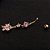 Piercing De Umbigo Pendurado Dourado Borboleta Zirconia Aço - Imagem 7