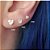 Trio Brinco Pedra Zirconia Coração Prata 925 3 4 5 Mm - Imagem 2