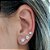 Trio Brinco Pedra Zirconia Estrela Prata 925 3 4 5 Mm - Imagem 4