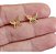 Brinco Zirconia Dourado Dama Daminha Banhado Ouro Borboleta - Imagem 1