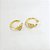 Piercing Argola Falso Fake Dourado Pedra Zirconia Coração - Imagem 4