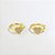 Piercing Argola Falso Fake Dourado Pedra Zirconia Coração - Imagem 2