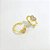 Piercing Argola Falso Fake Dourado Pedra Zirconia Coração - Imagem 3