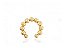 Piercing Argola Orelha Falso Fake Dourado Barato Bolinhas - Imagem 1