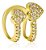 Piercing De Argola Duplo Falso Fake Dourado Coração Zirconia - Imagem 1
