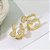 Piercing De Argola Duplo Falso Fake Dourado Coração Zirconia - Imagem 3
