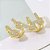 Piercing De Argola Duplo Falso Fake Dourado Coração Zirconia - Imagem 5