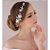 Arranjo Enfeite Cabelo Noiva Dama Prata Strass Perola Lindo - Imagem 3