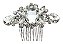 Arranjo Enfeite Cabelo Noiva Strass Cristal Prata Debutante - Imagem 1