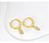 Brinco Argola Pingente Morango Pedra Zirconia Banha Ouro 18k - Imagem 4