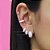 Brinco Argola Pedra Zirconia Prata Rodio Pequeno 6 Mm Largo - Imagem 7