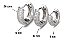 Brinco Argola Pedra Zirconia Prata Rodio Pequeno 6 Mm Largo - Imagem 8