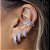 Brinco Argola Pedra Zirconia Prata Rodio Pequeno 6 Mm Largo - Imagem 6
