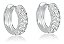 Brinco Argola Pedra Zirconia Prata Rodio Pequeno 6 Mm Largo - Imagem 1
