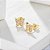 Brinco Borboleta Zirconia Dourado Dama Daminha Banhado Ouro - Imagem 2