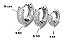 Brinco Argola Pedra Zirconia Prata Pequeno 8 Mm - Imagem 4