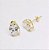 Brinco Daminha Dama Pedra Zirconia Dourado Gota F. Ouro 8mm - Imagem 5
