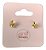 Brinco Dourado Infantil Folheado Ouro Uva Strass 2 Furo Peq - Imagem 3