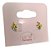 Brinco Dourado Infantil Folheado Ouro Uva Strass 2 Furo Peq - Imagem 4