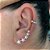 Brinco Ear Cuff  Estrelas Folheado A Prata Antialérgico - Imagem 2