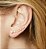 Brinco Ear Cuff Noiva Pedra Zirconia Dourado Debutante Festa - Imagem 2