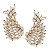 Brinco Ear Cuff Noiva Pedra Zirconia Asas Navete Folheado - Imagem 1