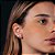 Brinco Ear Cuff Noiva Pedra Zirconia F. Prata Festa Coração - Imagem 4