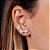 Brinco Ear Cuff Noiva Pedra Zirconia F. Prata Festa Coração - Imagem 3