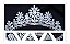 Coroa Tiara Porta Coque Noiva Strass E Zirconia Prata Luxo - Imagem 6