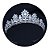 Coroa Tiara Porta Coque Noiva Strass E Zirconia Prata Luxo - Imagem 1