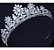 Coroa Tiara Porta Coque Noiva Strass E Zirconia Prata Luxo - Imagem 2