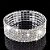 Pulseira Bracelete Prata Com Strass Noiva Debutante Luxo - Imagem 3