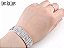 Pulseira Bracelete Prata Com Strass Noiva Debutante Luxo - Imagem 6