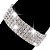 Pulseira Bracelete Prata Com Strass Noiva Debutante Luxo - Imagem 1