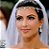 Tiara Testeira Headband Noiva Strass Prata Kim Kardashian - Imagem 2