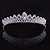 Coroa Tiara Cabelo Noiva Strass Prata Luxo Debutante - Imagem 2