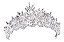 Coroa Tiara Cabelo Noiva Strass Prata Debutante Formatura - Imagem 1