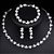 Conjunto Colar Brinco Pulseira Strass Pérola Noiva Festa - Imagem 1
