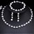 Conjunto Colar Brinco Pulseira Strass Pérola Noiva Festa - Imagem 3