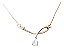 Colar Noiva Gota Pedra Zirconia Dourado F Ouro 18k Semijoia - Imagem 2