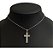 Colar Gargantilha Cruz Crucifixo Noiva Zirconia Prata - Imagem 1