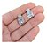 Brinco Zirconia Noiva Dourado Folheado A Ouro 18k Semi Joia Com Garantia Pequeno Quandrado Barato Delicado - Imagem 2