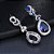 Brinco Noiva Pedra Zirconia Prata Azul Festa Luxo Debutante - Imagem 4