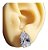 Brinco Noiva Pedra Zirconia Dourado Gota Festa Brilho 14 Mm - Imagem 3