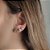 Trio Brinco Pedra Zirconia Gota F Ouro Dourado Folheado - Imagem 2