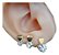 Trio Brinco Pedra Zirconia Coração F Ouro Dourado Folheado - Imagem 6
