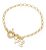 Pulseira Fé Pedra Zirconia F Ouro Semi Joia Fecho Boia - Imagem 4